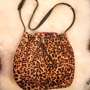 Calf Hair Cheetah Bucket Beg Steve Madden